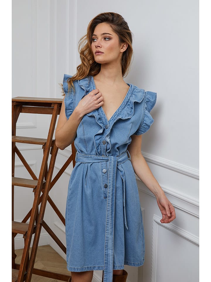 Joséfine Sukienka dżinsowa "Hunter" w kolorze niebieskim rozmiar: L