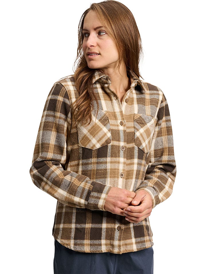 Black Diamond Koszula flanelowa "Projekt" w kolorze brązowo-jasnobrązowym rozmiar: M