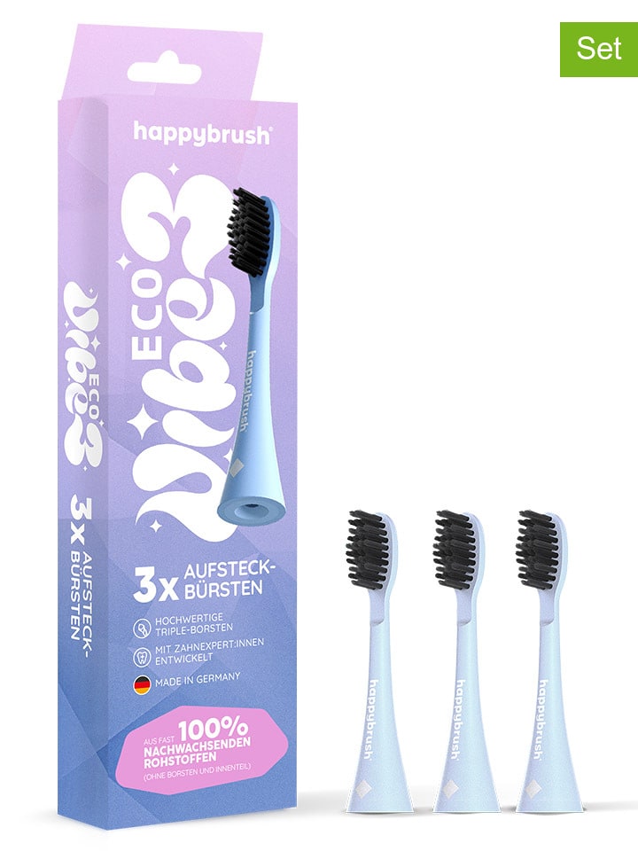 happybrush Końcówki (3 szt.) "Eco Vibe3+ Sunrise" do szczoteczki rozmiar: onesize