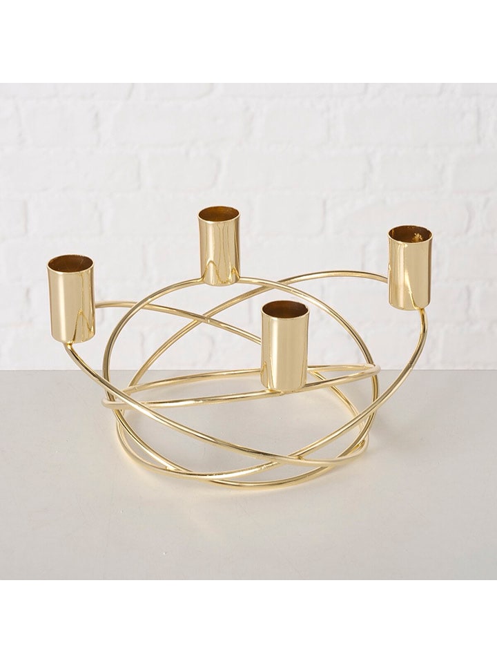 Boltze Świecznik "Delilah" w kolorze złotym - wys. 11 x Ø 20 cm rozmiar: onesize