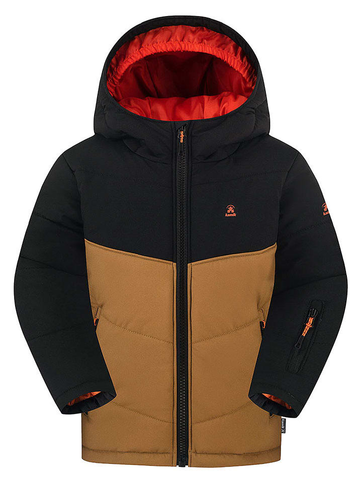 Kamik Kurtka zimowa "Winston" w kolorze jasnobrązowo-czarnym rozmiar: 110