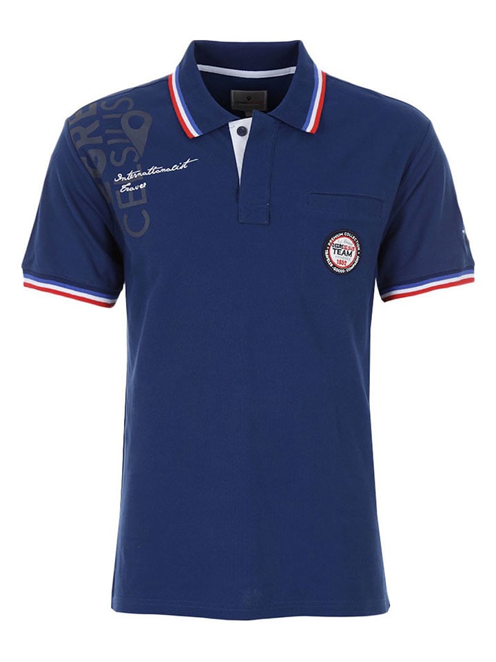 Peak Mountain Koszulka polo "Calor" w kolorze granatowym rozmiar: XXL