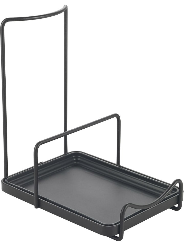 metaltex Stojak "Lava" w kolorze czarnym na pokrywki - 17 x 19 x 12 cm rozmiar: onesize