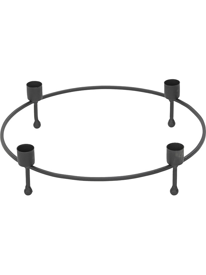 POSIWIO Świecznik w kolorze czarnym - wys. 8 x Ø 30 cm rozmiar: onesize