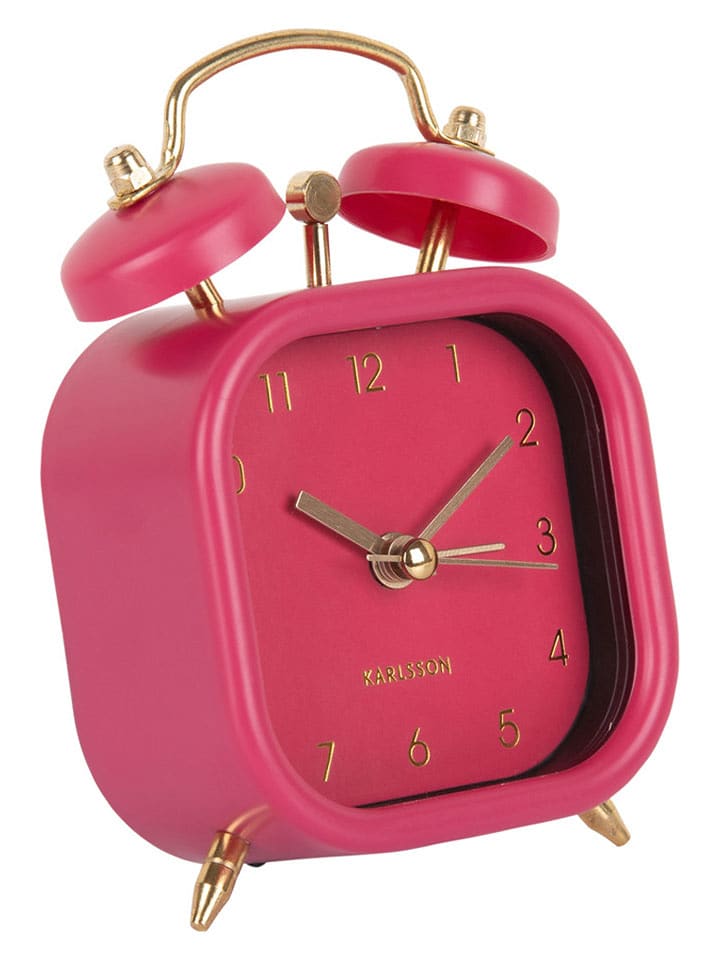 Karlsson Zegar stołowy "Glam" w kolorze różowym - 7,5 x 11,4 cm rozmiar: onesize
