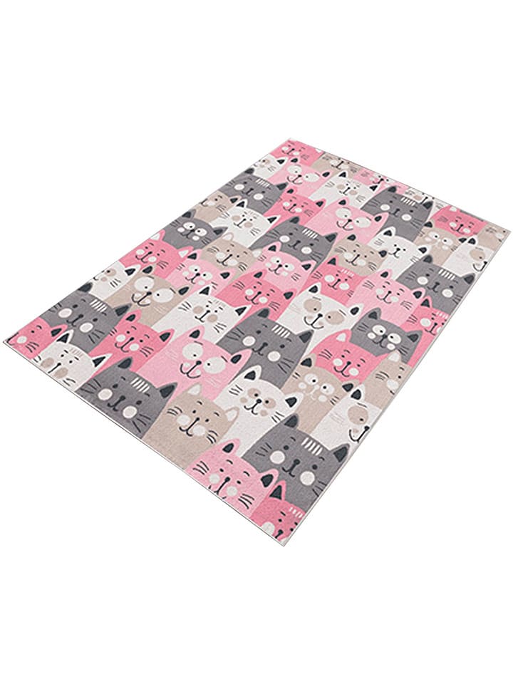 WellHome for Kids Dywan w kolorze szaro-jasnoróżowym rozmiar: 80x150 cm