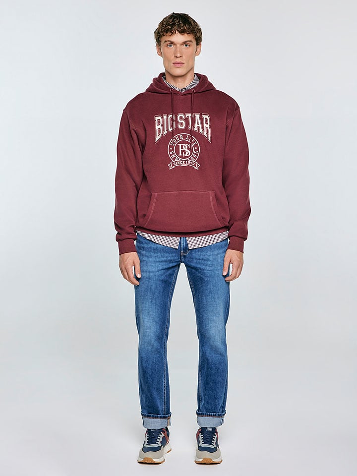 BIG STAR Bluza "Adam" w kolorze bordowym rozmiar: L