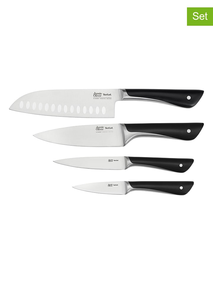 Tefal 4-częściowy zestaw noży "Jamie Oliver" w kolorze czarnym rozmiar: onesize