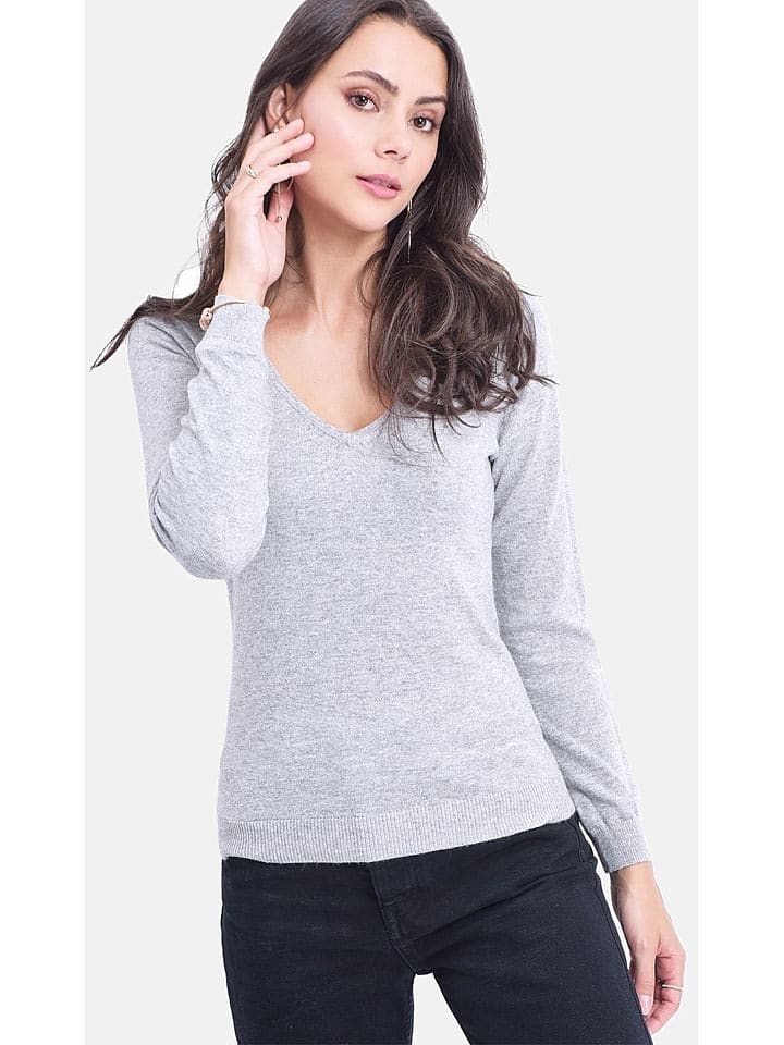 ASSUILI Sweter w kolorze jasnoszarym rozmiar: 38