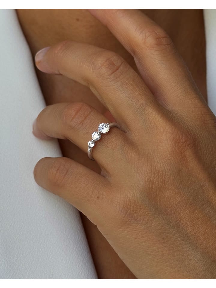 DI GIORGIO Srebrny pierścionek z cyrkoniami rozmiar: 50