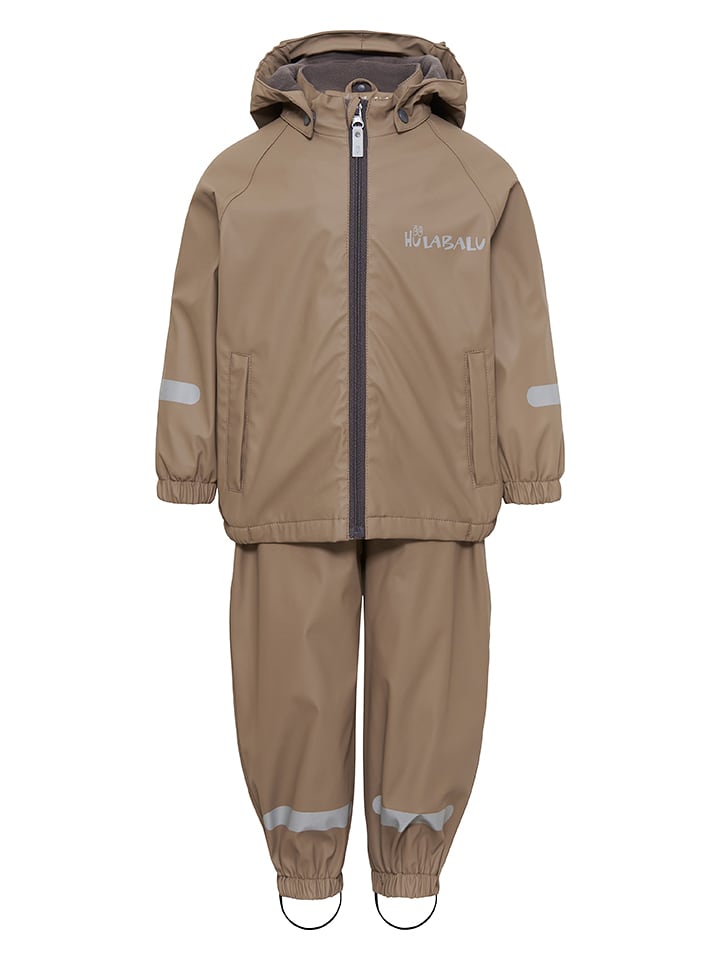 HULABALU 2-częściowy zestaw przeciwdeszczowy "Pixy" w kolorze jasnobrązowym rozmiar: 92