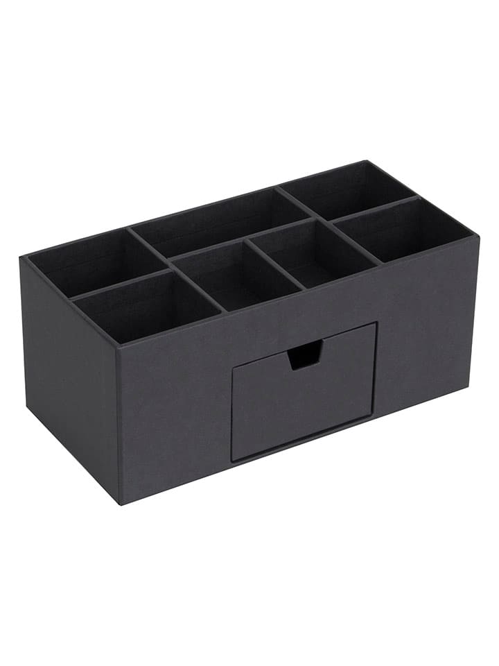 BigsoBox Organizer "Vendela" w kolorze antracytowym na biurko - 10 x 8,5 x 10 cm rozmiar: onesize