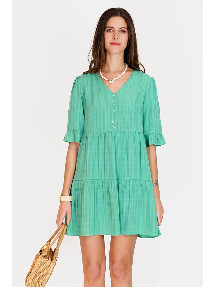 ASSUILI Sukienka w kolorze zielonym rozmiar: 40