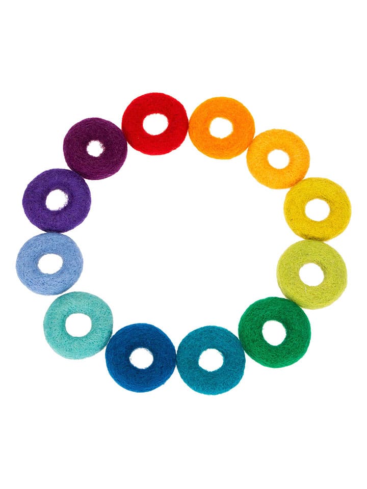 SUNNYSUE Pierścienie filcowe w różnych kolorach rozmiar: onesize