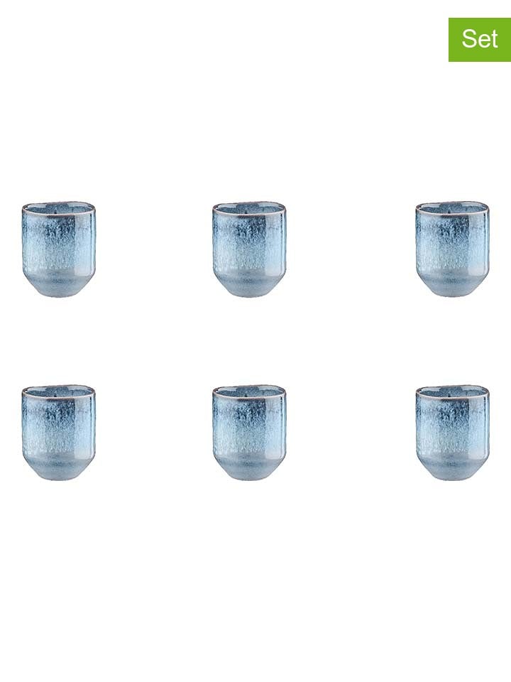 Björn Filiżanki (6 szt.) "Genesis" w kolorze niebieskim - 80 ml rozmiar: onesize