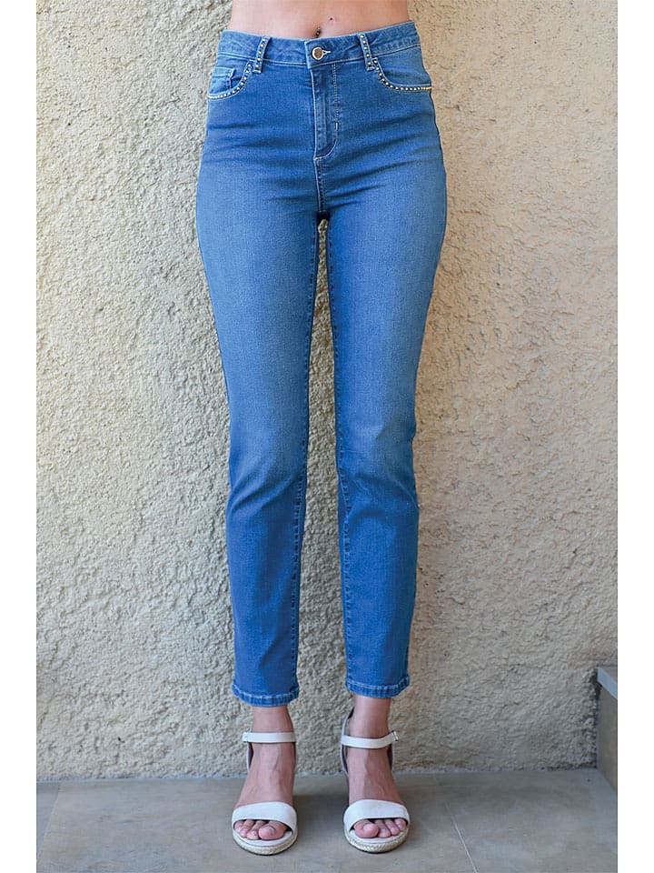 Bleu d'Azur Dżinsy "Tommy" w kolorze niebieskim rozmiar: 34