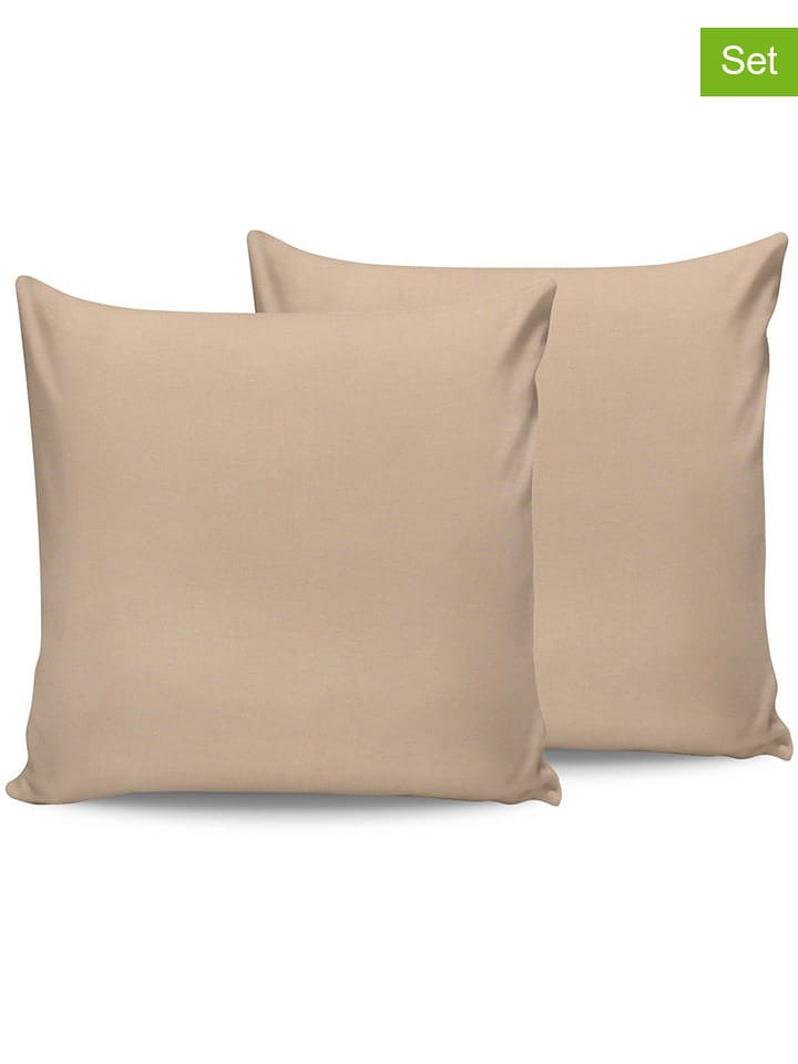 Elizabed Poszewki renforcè (2 szt.) w kolorze beżowym na poduszkę rozmiar: 60x60 cm