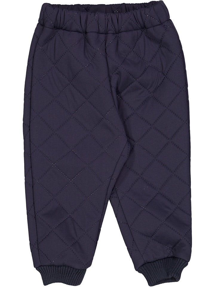 Wheat Spodnie termiczne "Alex" w kolorze granatowym rozmiar: 86