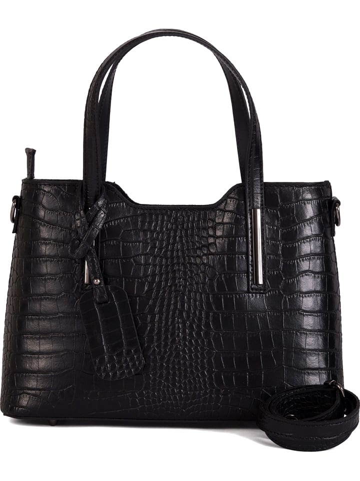 Anna Morellini Skórzana torebka "Acco" w kolorze czarnym - 32 x 22 x 12 cm rozmiar: onesize