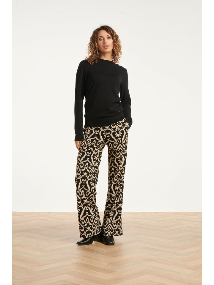 Smashed Lemon Spodnie w kolorze czarno-beżowym rozmiar: S