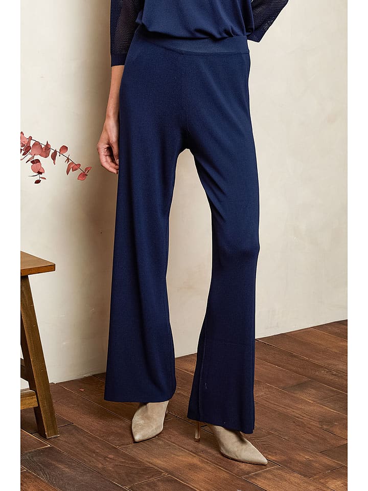 Joséfine Spodnie "Amitie" w kolorze granatowym rozmiar: M