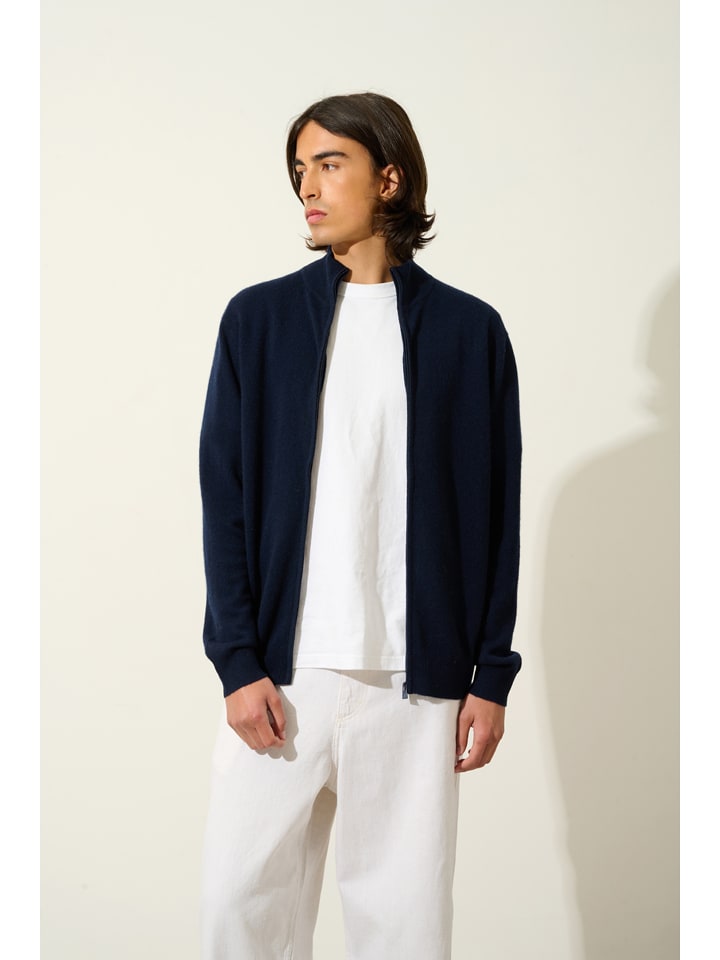 AUTHENTIC CASHMERE Kaszmirowy kardigan "Albaron" w kolorze granatowym rozmiar: M