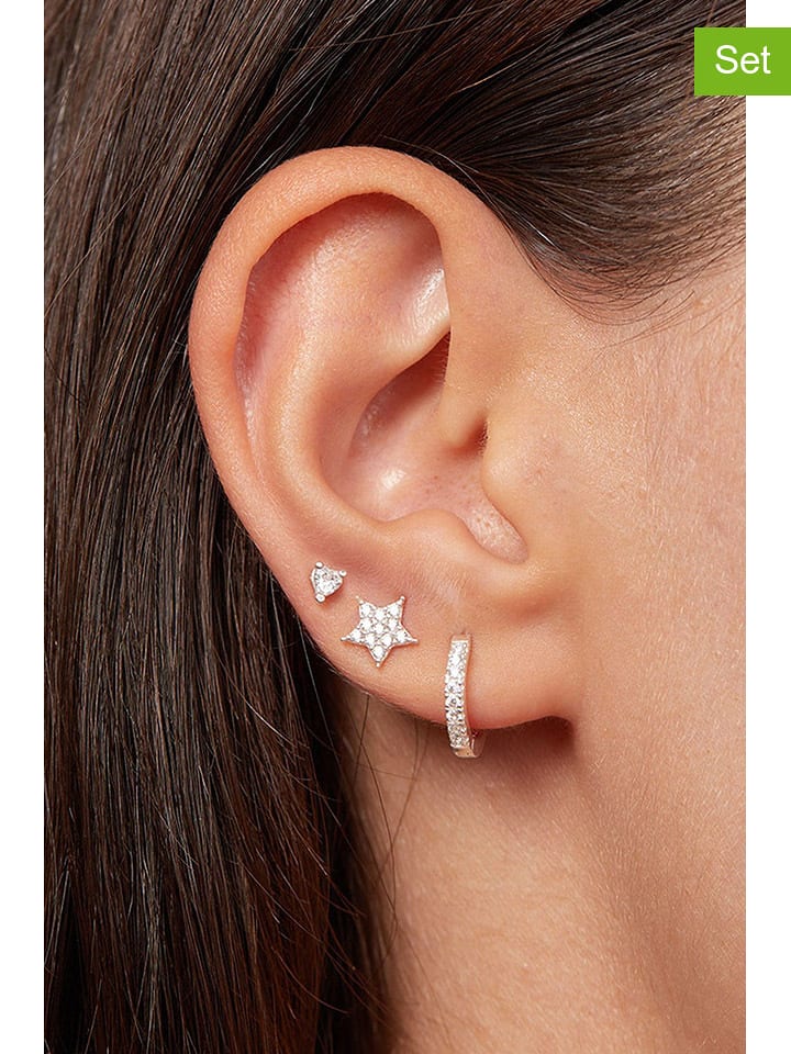 Lodie Silver 3-częściowy zestaw z cyrkoniami rozmiar: onesize