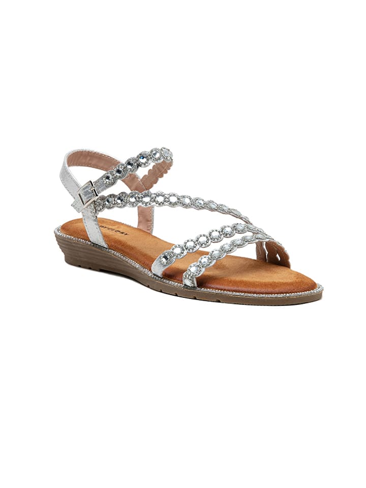 Foreverfolie Sandały w kolorze srebrnym rozmiar: 40