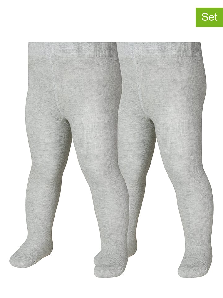 Playshoes Rajstopy (2 pary) w kolorze szarym rozmiar: 122/128