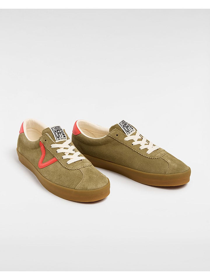 Vans Skórzane sneakersy w kolorze khaki rozmiar: 34,5