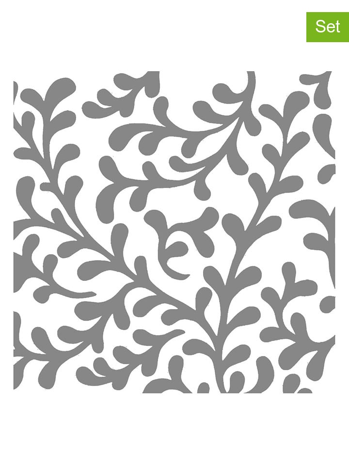 ppd Serwetki (40 szt.) "Pretty Tendrils" w kolorze biało-szarym rozmiar: onesize