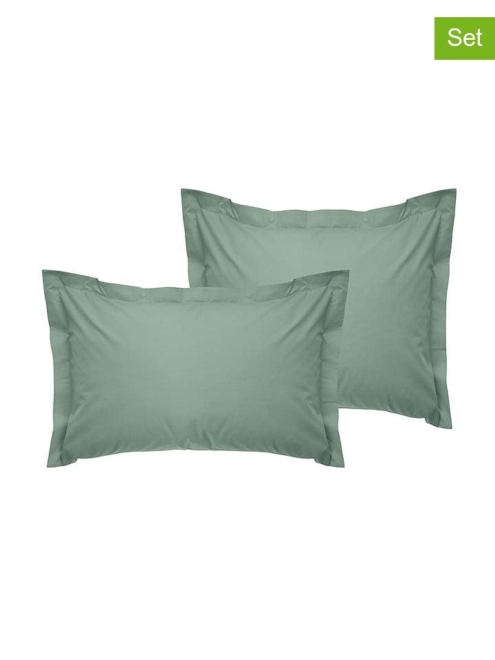 MIX&MATCH Poszewki renforcè (2 szt.) w kolorze jasnozielonym na poduszkę rozmiar: 60x60 cm