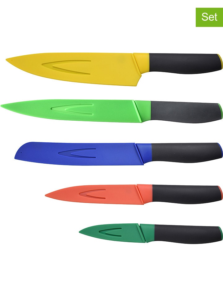 Benetton Noże kuchenne (5 szt.) w kolorze czarnym ze wzorem rozmiar: onesize