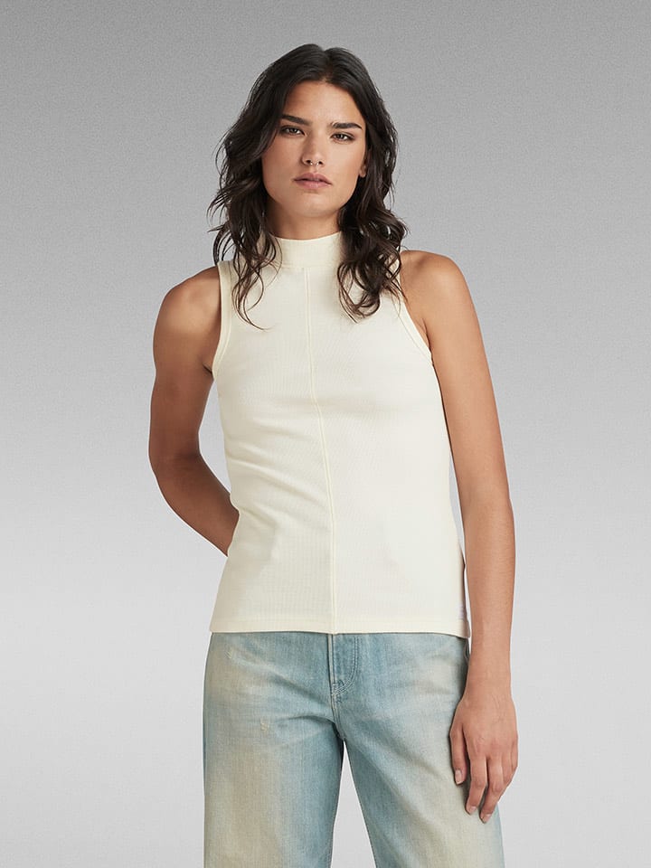 G-Star Top w kolorze kremowym rozmiar: XL