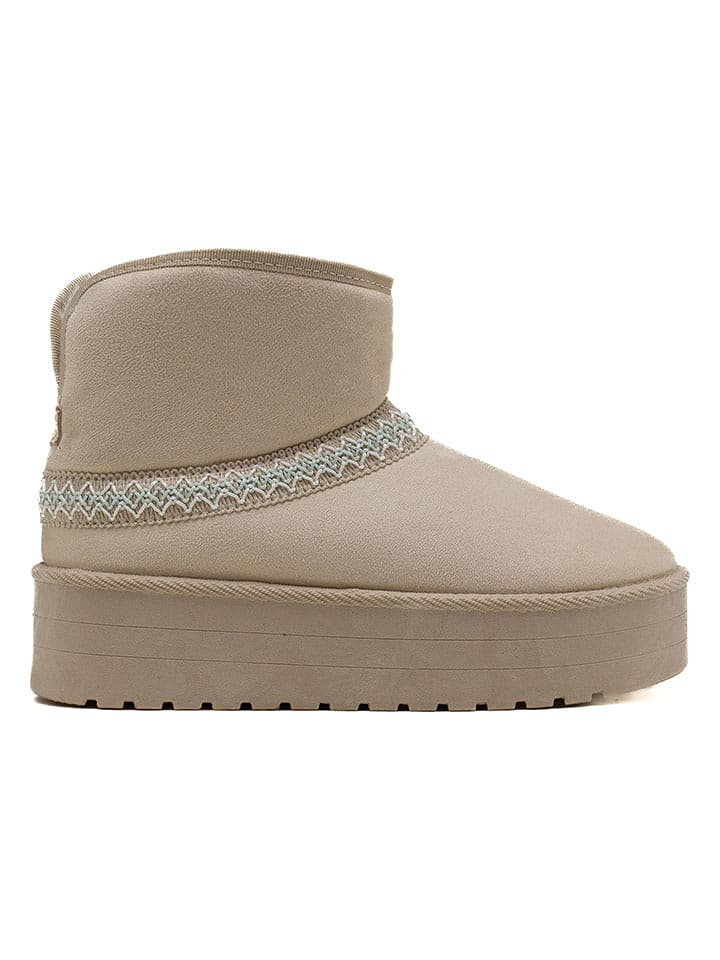 C'M Botki zimowe w kolorze kremowym rozmiar: 41