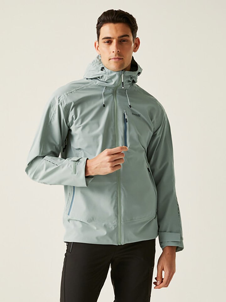 Regatta Kurtka przeciwdeszczowa "Okara" w kolorze błękitnym rozmiar: XL