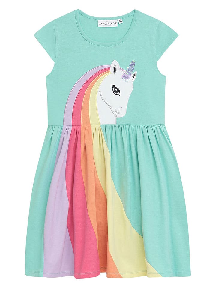 Danamade Sukienka "Dnara" w kolorze turkusowym rozmiar: 152