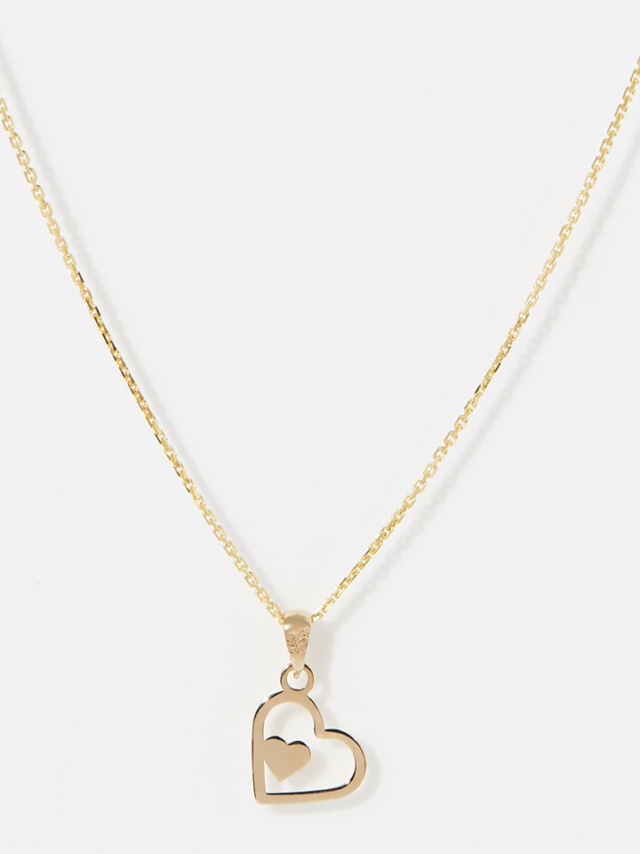 OR ÉCLAT Złota zawieszka "Coeur coeur" rozmiar: onesize