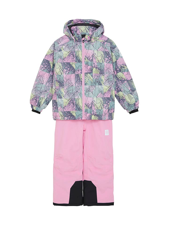 Color Kids 2-częściowy zestaw narciarski w kolorze jasnoróżowo-turkusowym rozmiar: 140