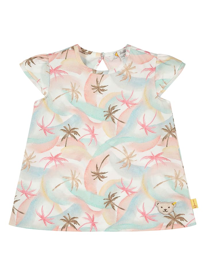 Steiff Bluzka w kolorze błękitno-jasnoróżowym rozmiar: 98