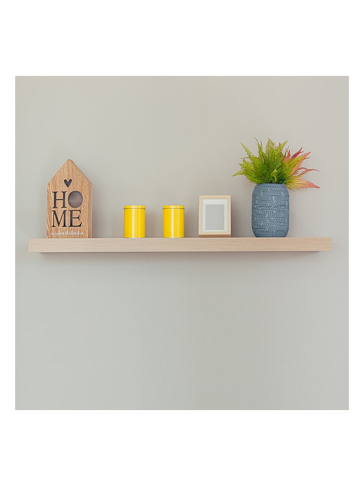 hippodino Regał ścienny w kolorze jasnobrązowym - 60 x 10 cm rozmiar: onesize