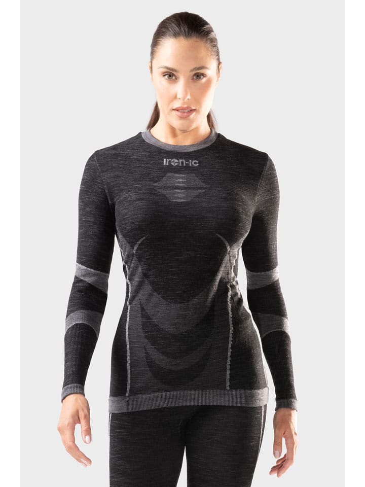 Iron-ic Koszulka funkcyjna "IRN 1.0" w kolorze czarno-szarym rozmiar: L/XL