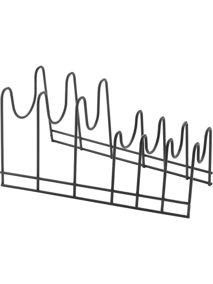 metaltex Stojak "Lido" w kolorze czarnym na pokrywki - 28 x 14 x 16 cm rozmiar: onesize