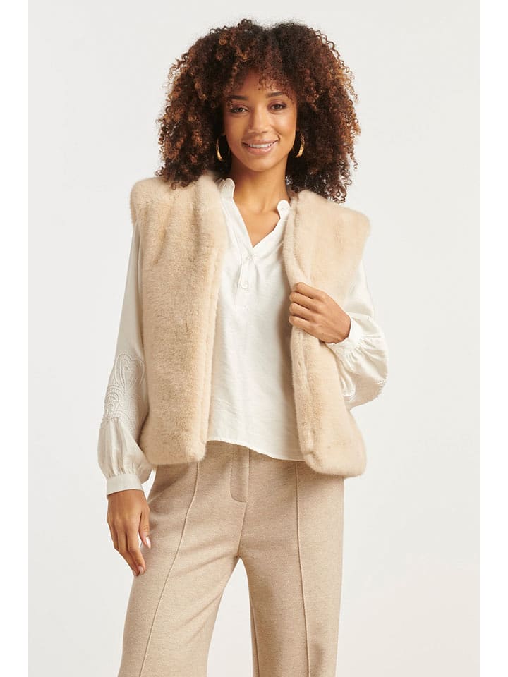 Smashed Lemon Kamizelka w kolorze beżowym rozmiar: XXL