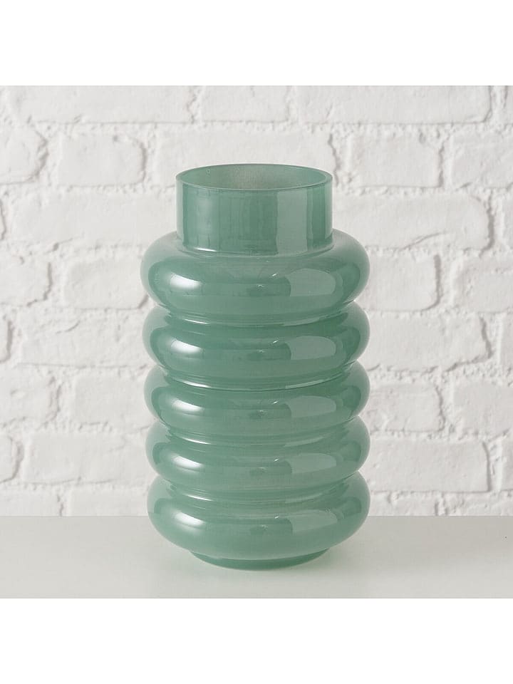 Boltze Wazon "Ribbo" w kolorze zielonym - wys. 25 x Ø 15 cm rozmiar: onesize