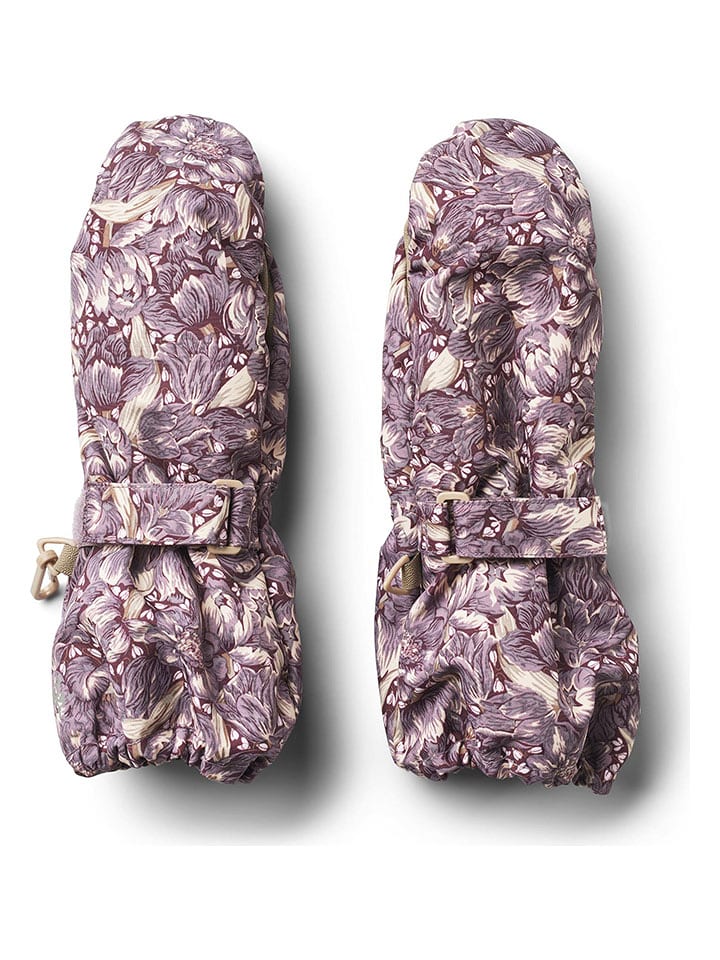 Wheat Rękawiczki funkcyjne "Mittens" w kolorze fioletowo-jasnoróżowym rozmiar: 158-170