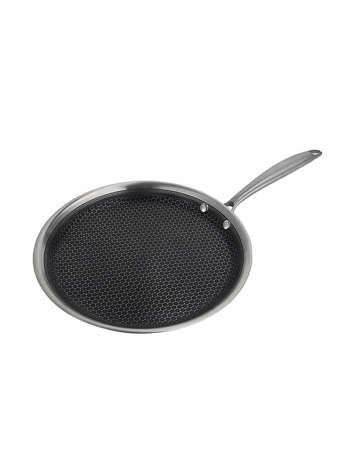 Laguiole Patelnia "Black Steel" w kolorze srebrnym do naleśników - Ø 28 cm rozmiar: onesize