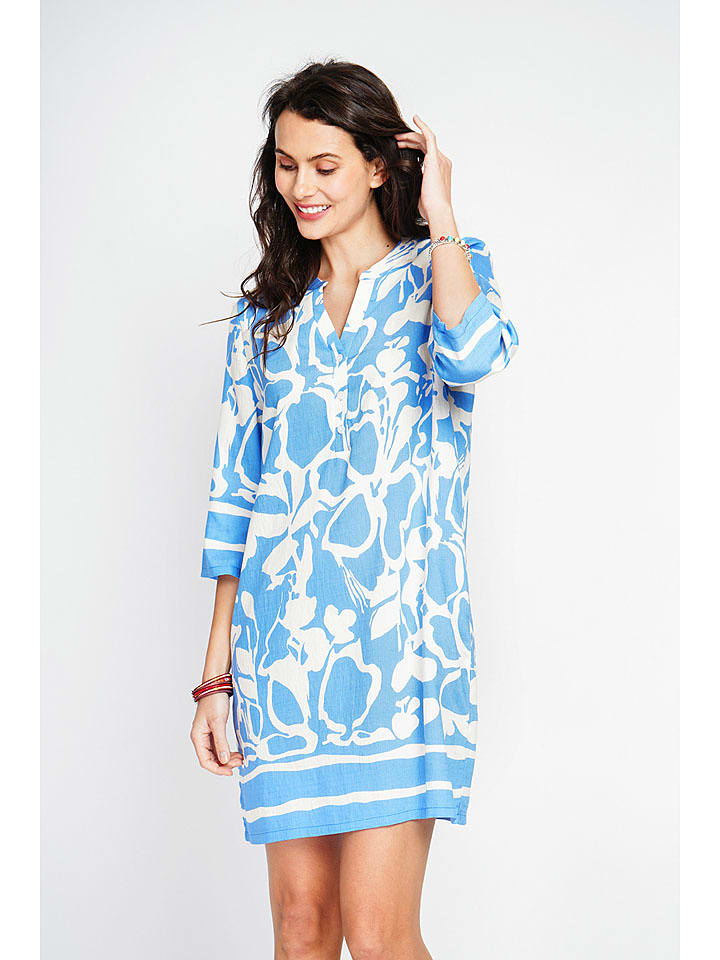 Le Jardin du Lin Sukienka w kolorze biało-błękitnym rozmiar: 36