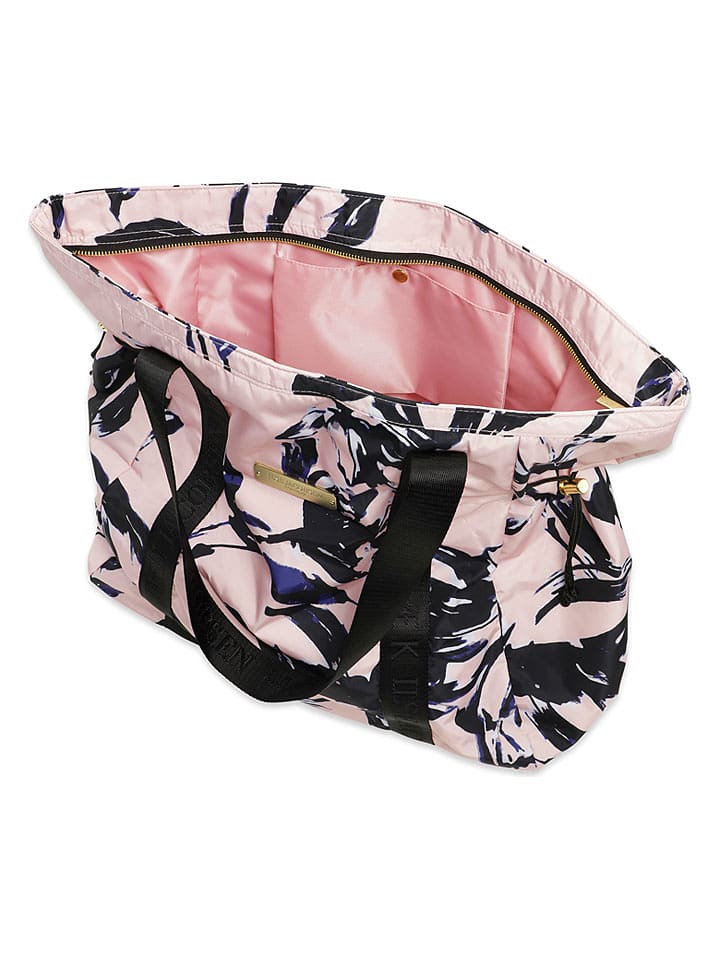 Ilse Jacobsen Shopper bag w kolorze jasnoróżowo-granatowym - 50 x 50 cm rozmiar: onesize