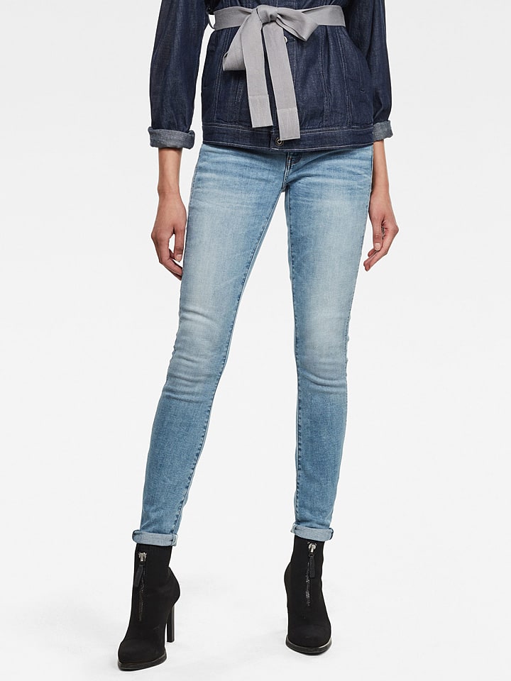 G-Star Dżinsy "3301" - Skinny fit - w kolorze błękitnym rozmiar: W26/L30